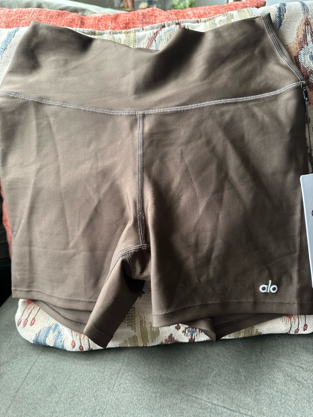 ALO Yoga Brown High-Rise Bike Shorts